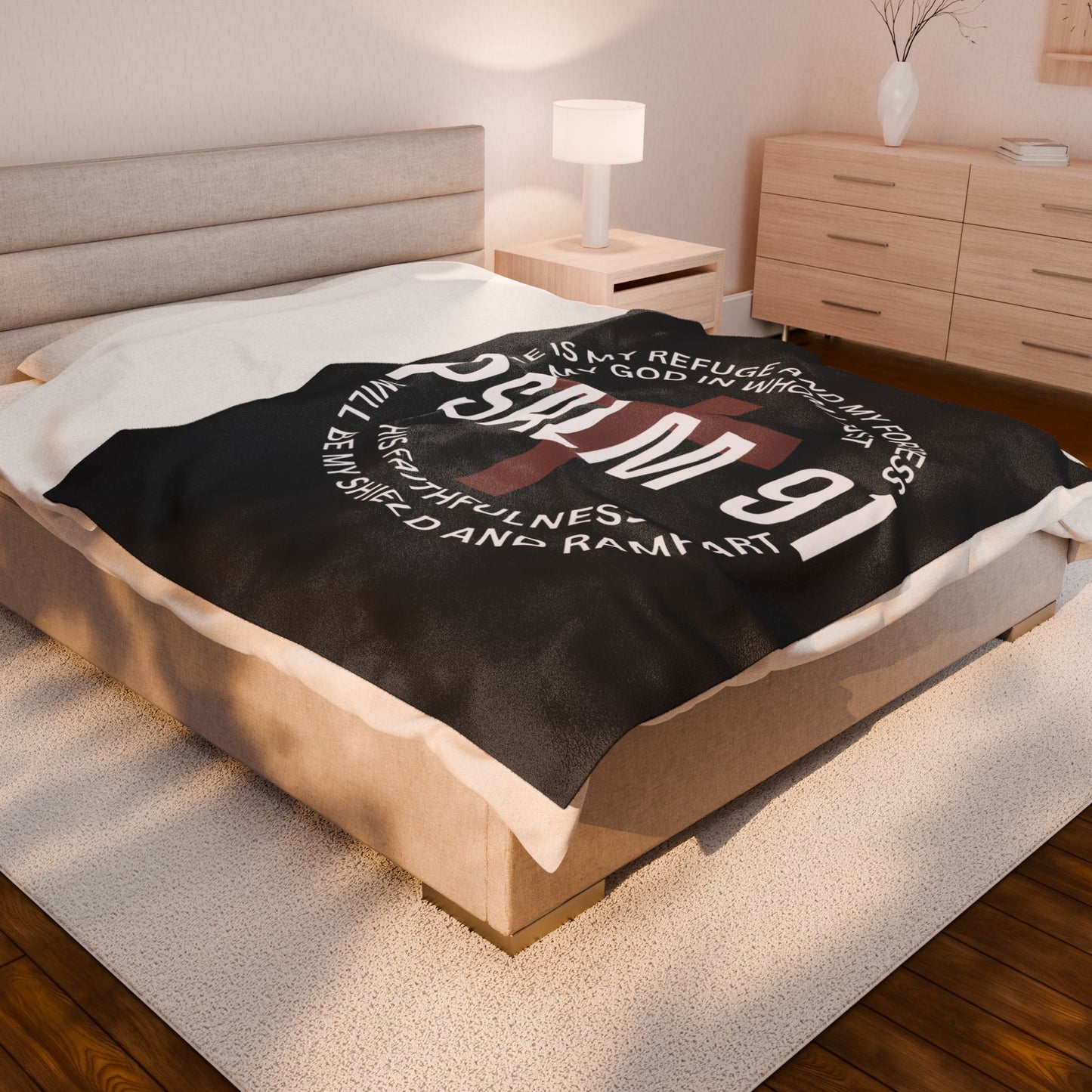 Psalm 91 Plush Blanket