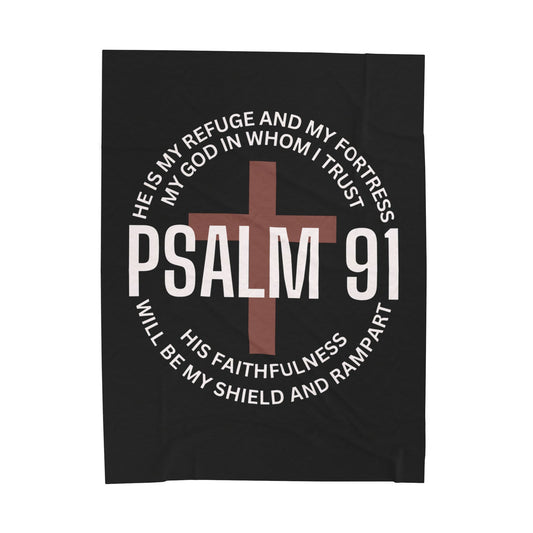 Psalm 91 Plush Blanket